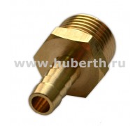 Соединитель с внешней резьбой Huberth 1/2 и елочкой 9мм