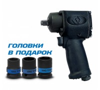 Гайковерт пневматический ударный  KING TONY P33451-045B 1/2" 610 Нм в комплекте 3 торцевые головки