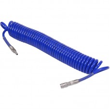 Шланг пневматический спиральный высокого давления 10х15 мм, 15 м, полиуретановый, фитинги МАСТАК 680-10115SQ